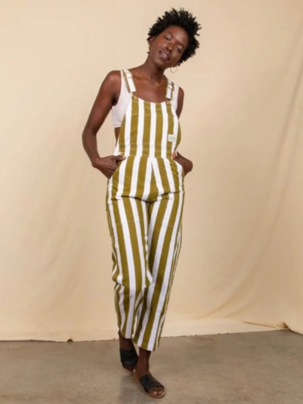 Big Bud Press Striped Original Overalls Limited Edition Green Size P
